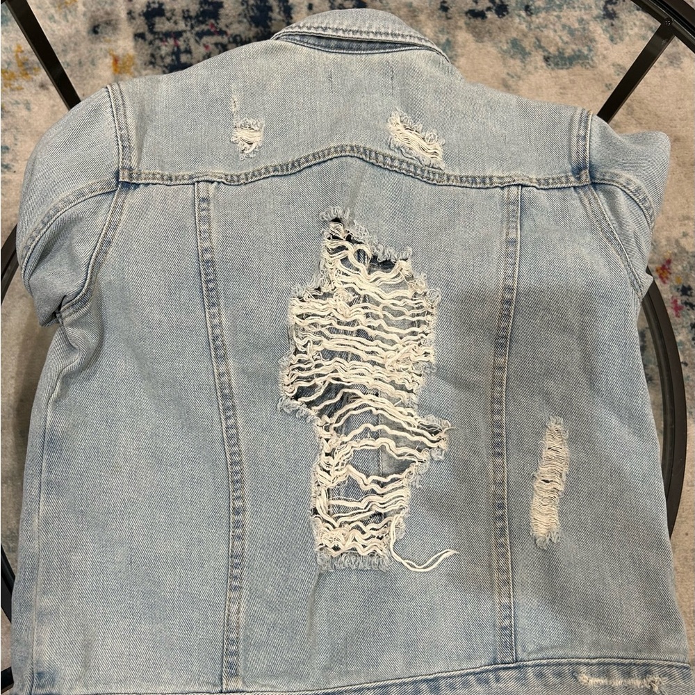 Women Pacsun Blue Jean Jacket - Picture 6 of 9